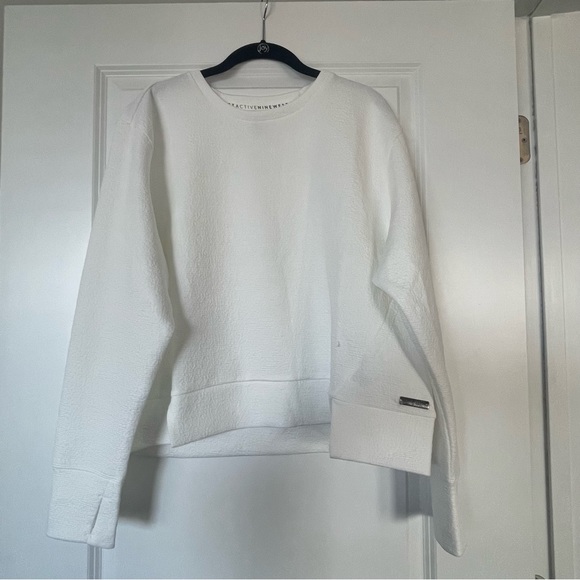 Nine West cropped athleisure sweatshirt white size XL - Picture 1 of 9